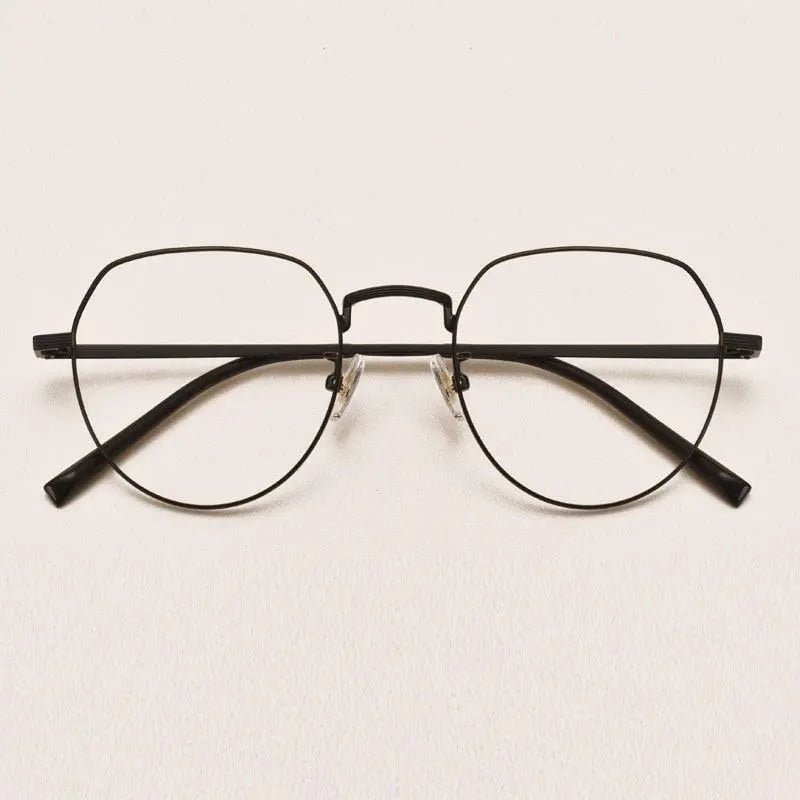 Unisex Round Full Rim Titanium Prescription Glasses 1901 — view 6 | Rx Spectacle