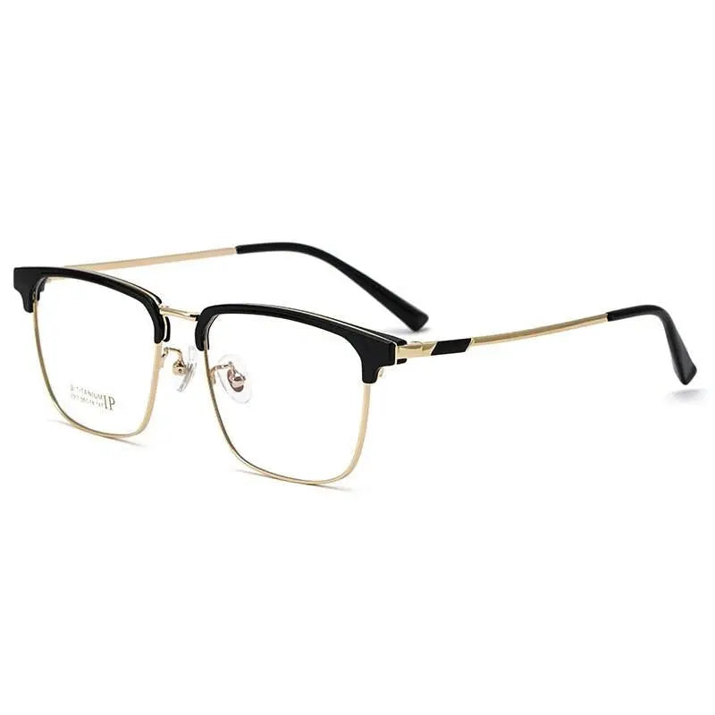 Men's Square Full Rim Titanium Prescription Glasses 2311YJ — view 10 | Rx Spectacle