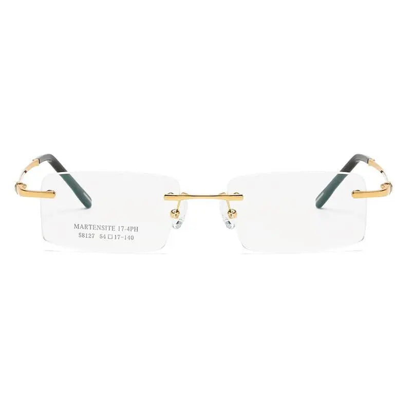 Unisex Rimless Titanium Prescription Glasses 58127 — view 5 | Rx Spectacle