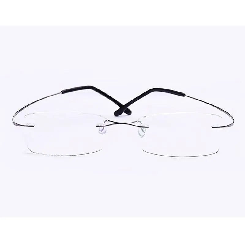 Unisex Rimless Titanium Prescription Glasses — view 3 | Rx Spectacle