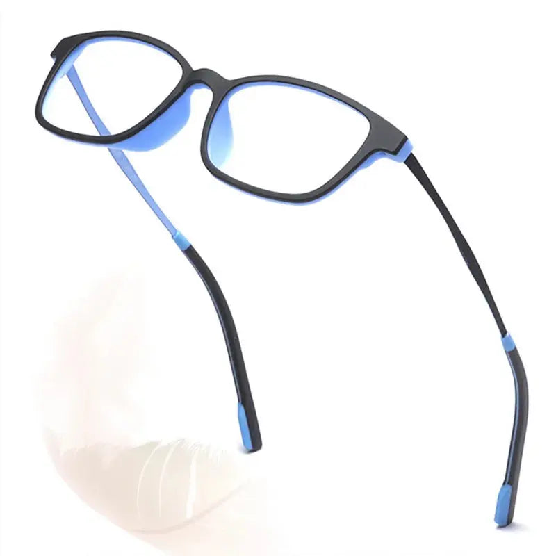 Women's Square Full Rim Titanium Prescription Glasses V1001 — view 5 | Rx Spectacle