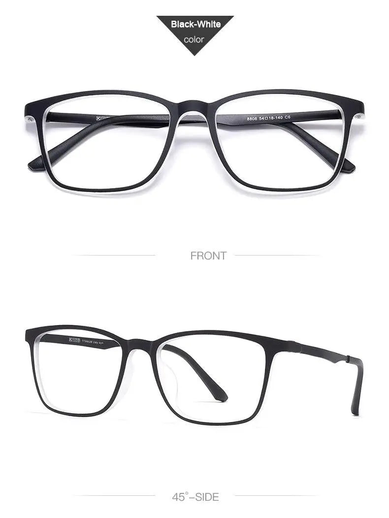 Unisex Square Full Rim Ultem Prescription Glasses 8808 — view 12 | Rx Spectacle