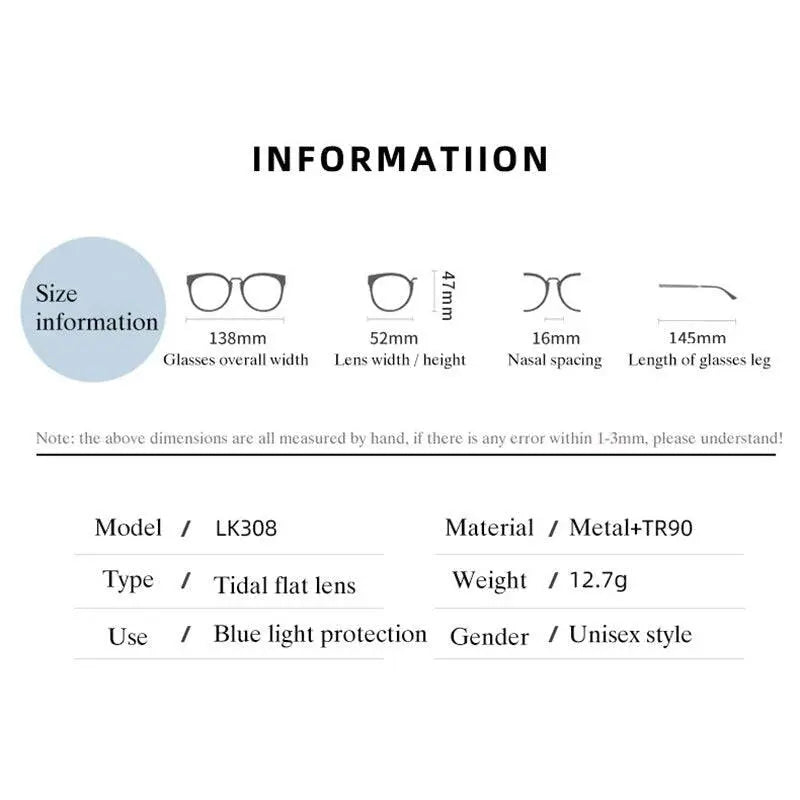 Women's Square Full Rim TR90 Prescription Glasses Lk308 — view 2 | Rx Spectacle