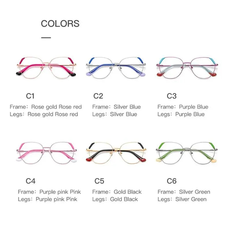 Women's Cat Eye Full Rim Alloy Prescription Glasses 3015 — view 10 | Rx Spectacle