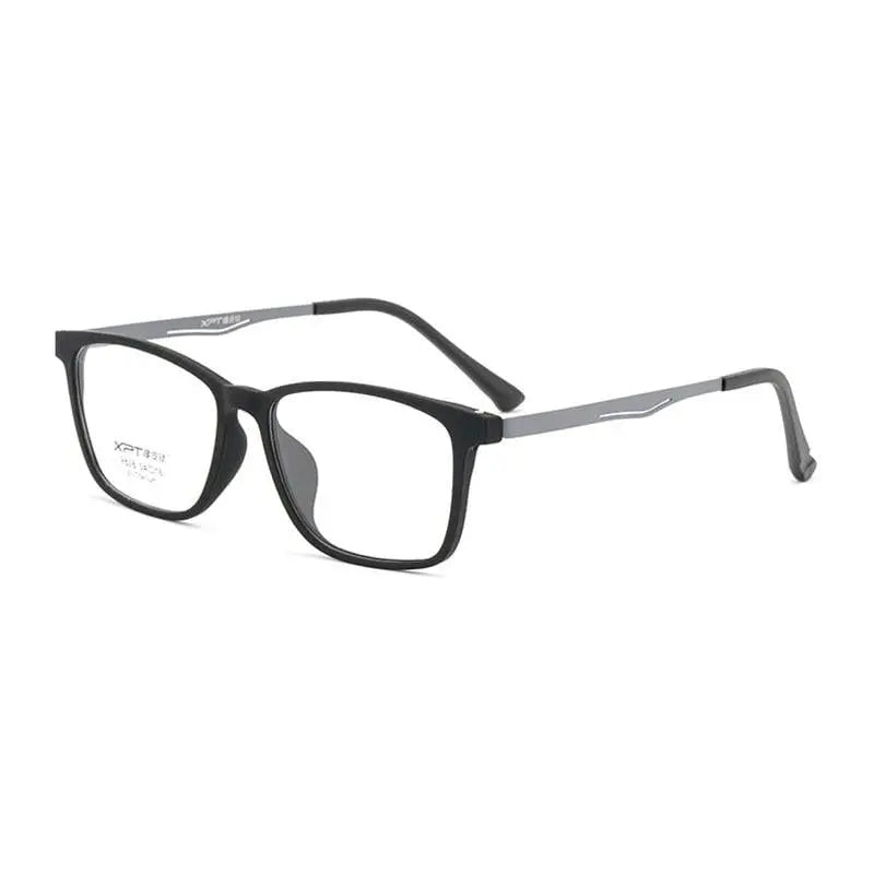 Unisex Square Full Rim Titanium Prescription Glasses 9828 — view 9 | Rx Spectacle