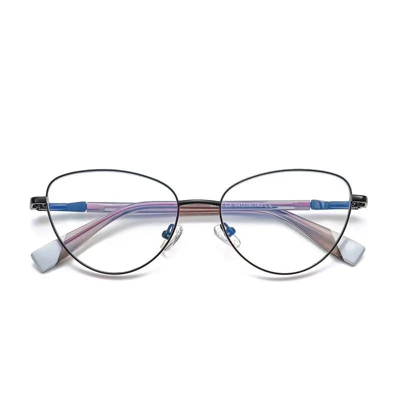 Women's Cat Eye Full Rim Alloy Prescription Glasses 3020 — view 7 | Rx Spectacle