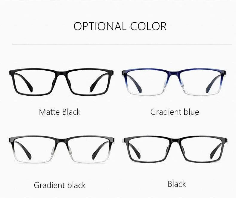 Men's Square Full Rim Resin Prescription Glasses D114 — view 11 | Rx Spectacle