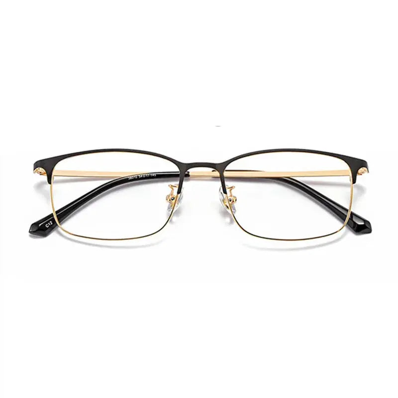 Unisex Square Full Rim Alloy Reading Glasses 38010 — view 2 | Rx Spectacle