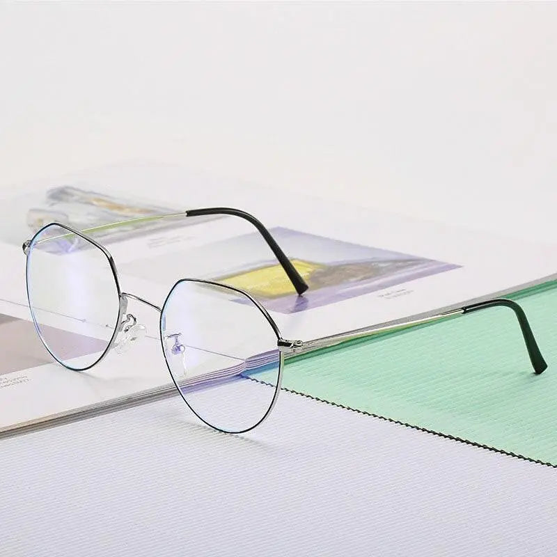 Unisex Round Full Rim Alloy Prescription Glasses 66030 — view 6 | Rx Spectacle