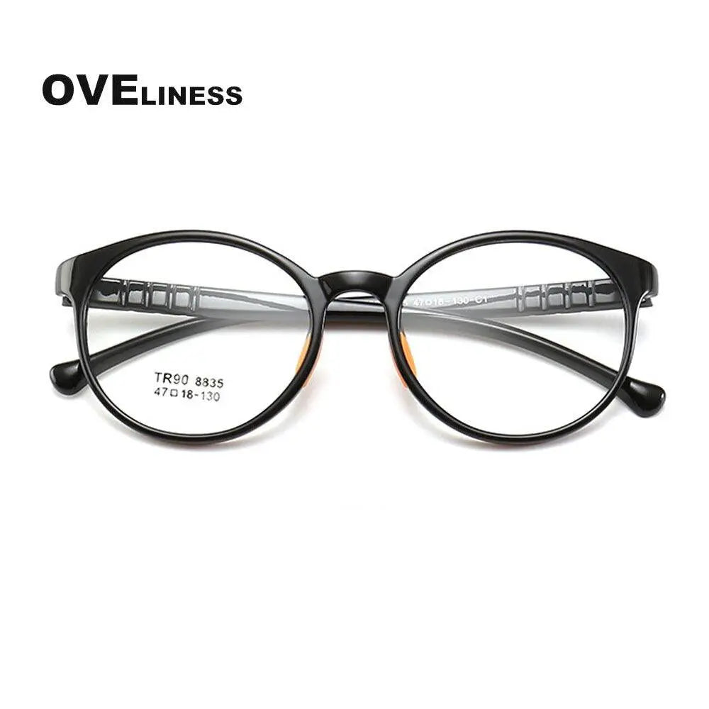 Unisex Round Full Rim Titanium Prescription Glasses 8835 — view 4 | Rx Spectacle
