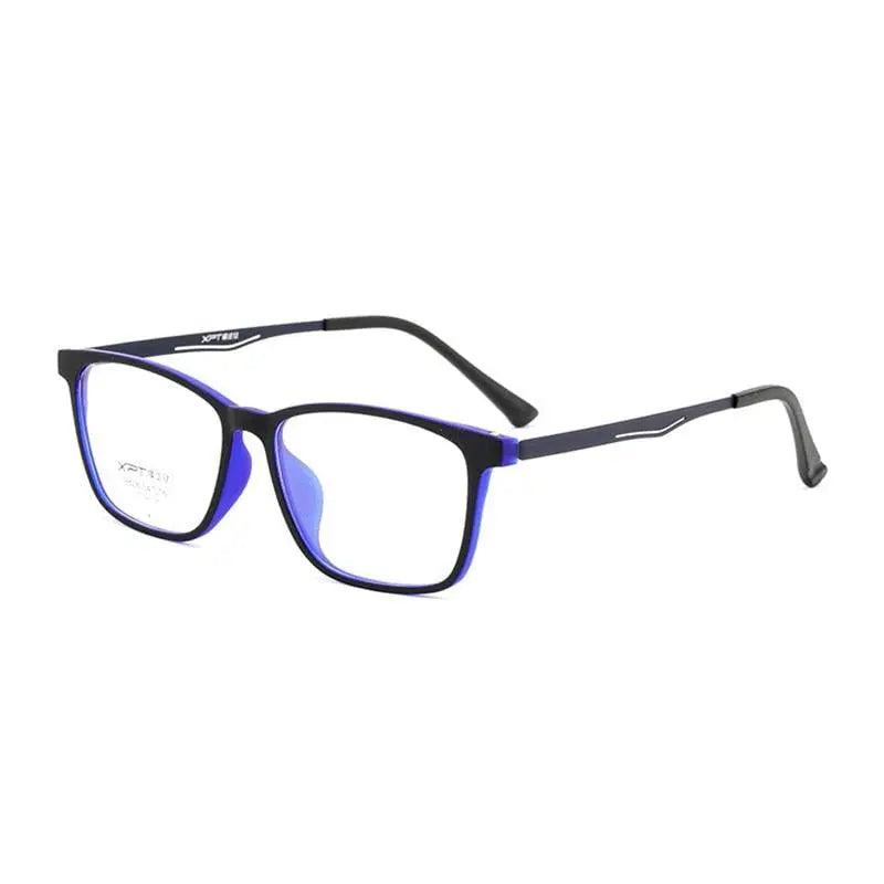 Unisex Square Full Rim Titanium Prescription Glasses 9828 — view 12 | Rx Spectacle