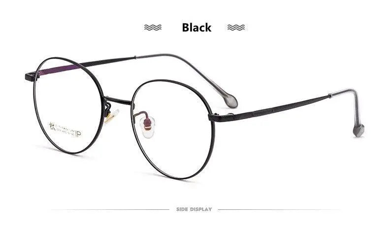 Women's Round Full Rim Titanium Prescription Glasses 2054 — view 19 | Rx Spectacle