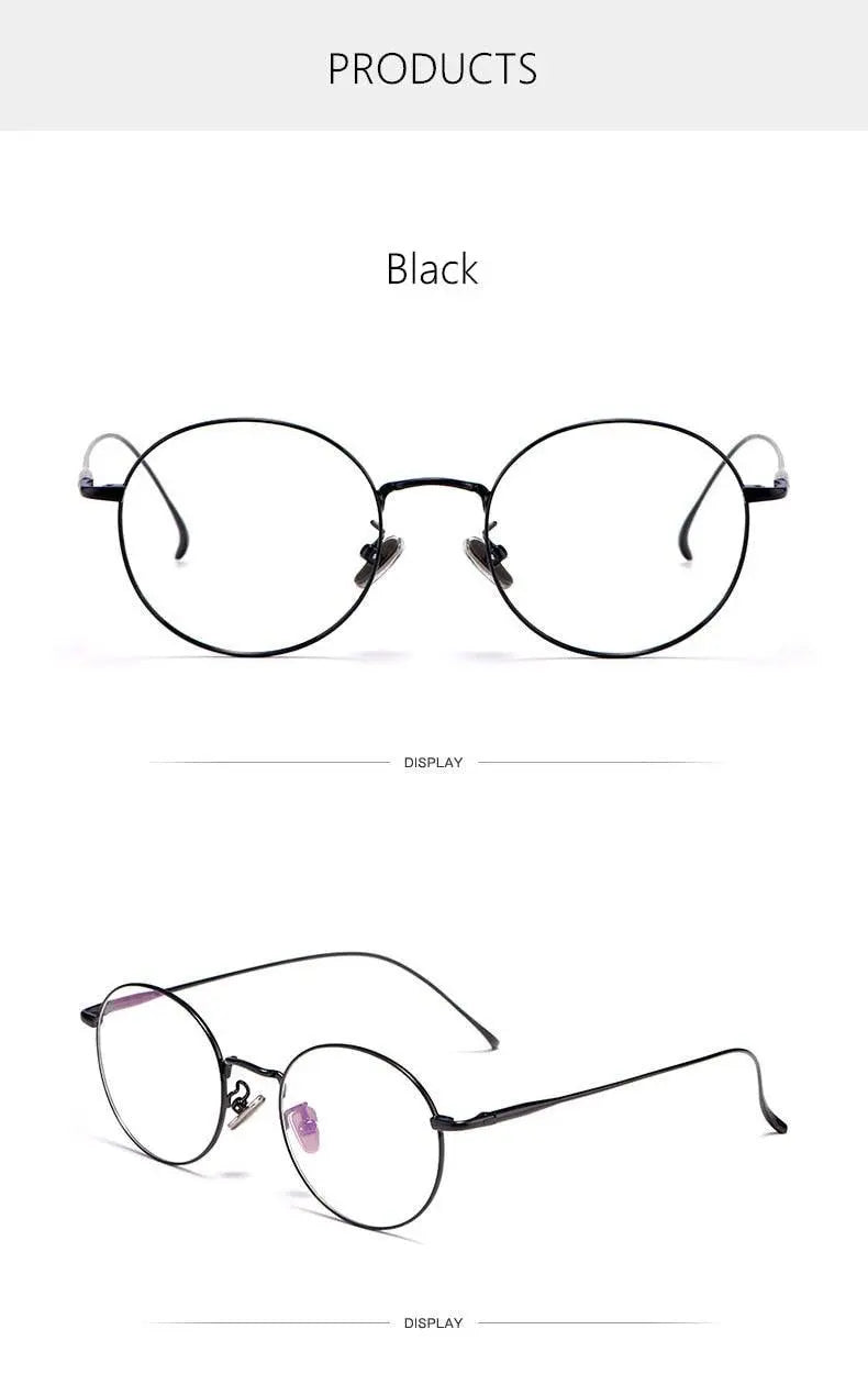 Unisex Round Full Rim Titanium Prescription Glasses 3216 — view 11 | Rx Spectacle