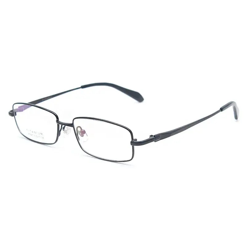 Men's Square Full Rim Titanium Prescription Glasses H9867 — view 3 | Rx Spectacle