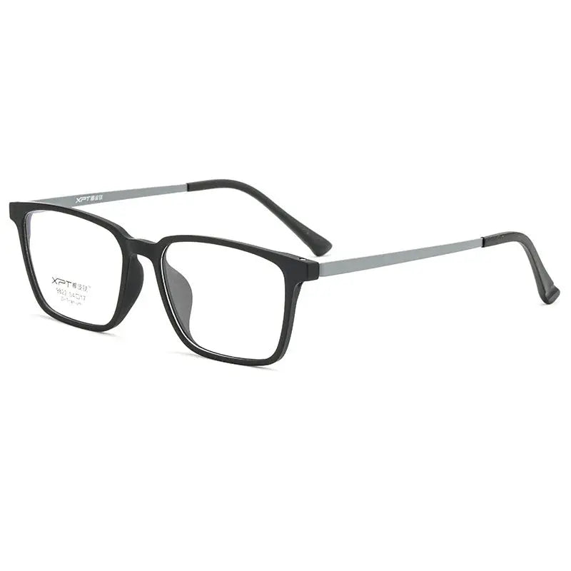 Men's Square Full Rim Titanium Prescription Glasses 9822 — view 9 | Rx Spectacle