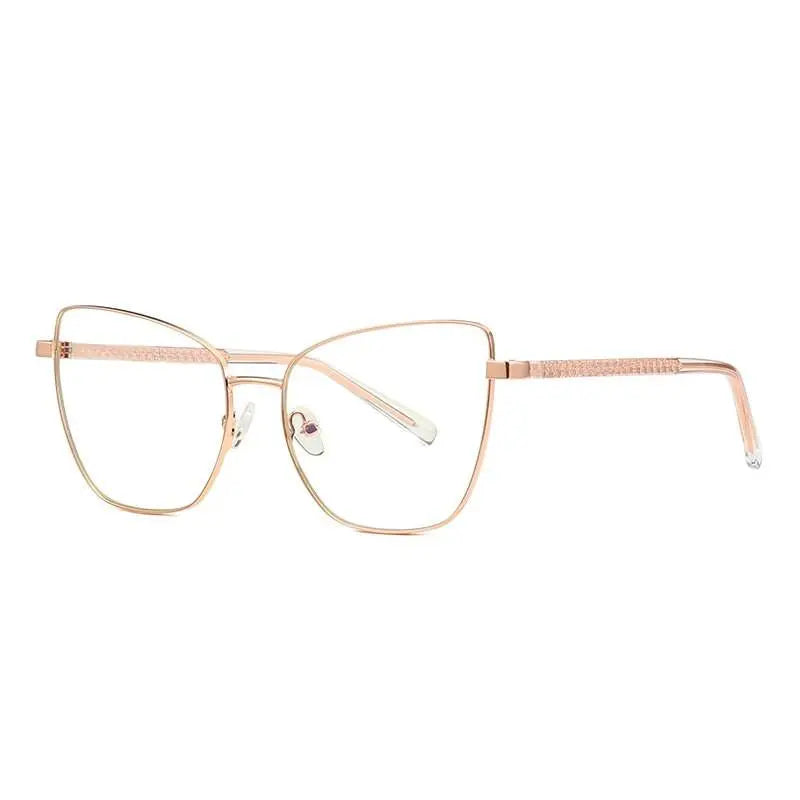 Women's Cat Eye Full Rim Alloy Prescription Glasses 3003 — view 7 | Rx Spectacle