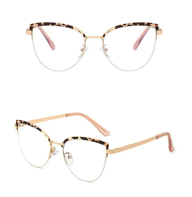 Women's Cat Eye Full Rim Alloy Prescription Glasses 95679 — view 19 | Rx Spectacle