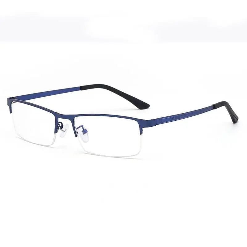 Unisex Square Semi-Rimless Alloy Prescription Glasses 88121 — view 2 | Rx Spectacle