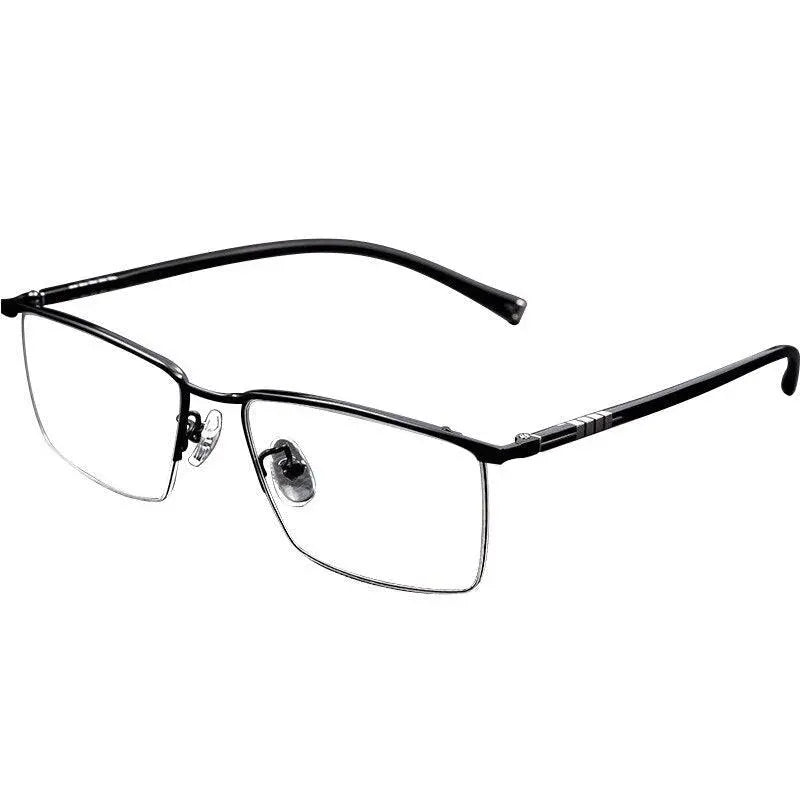 Men's Semi-Rimless Titanium Prescription Glasses P9861 — view 6 | Rx Spectacle