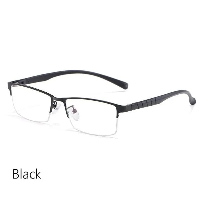 Men's Semi-Rimless Alloy Prescription Glasses 89033 — view 7 | Rx Spectacle
