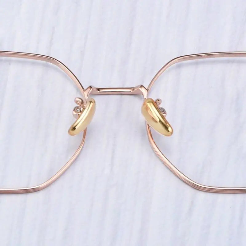 Unisex Polygon Full Rim Titanium Prescription Glasses T3903 — view 9 | Rx Spectacle