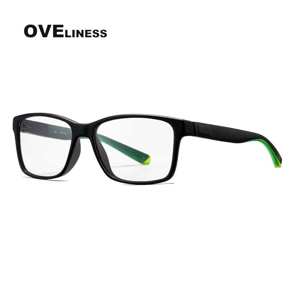 Unisex Square Full Rim Titanium Prescription Glasses 7091 — view 2 | Rx Spectacle