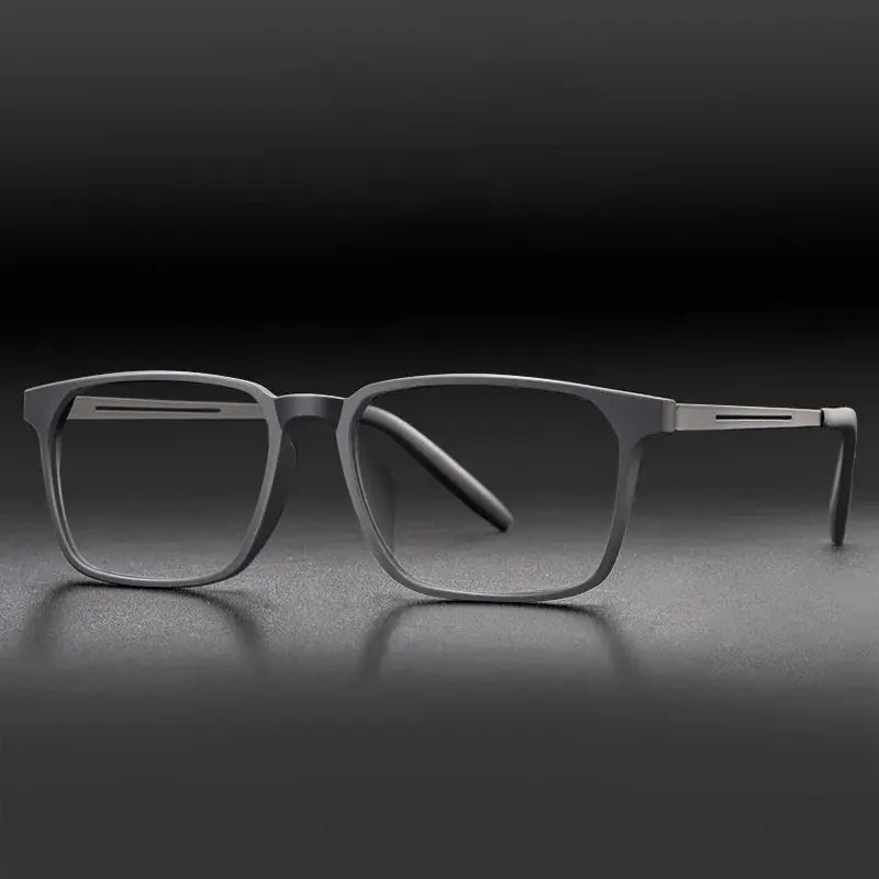 Men's Square Full Rim Titanium Prescription Glasses 3878 — view 4 | Rx Spectacle