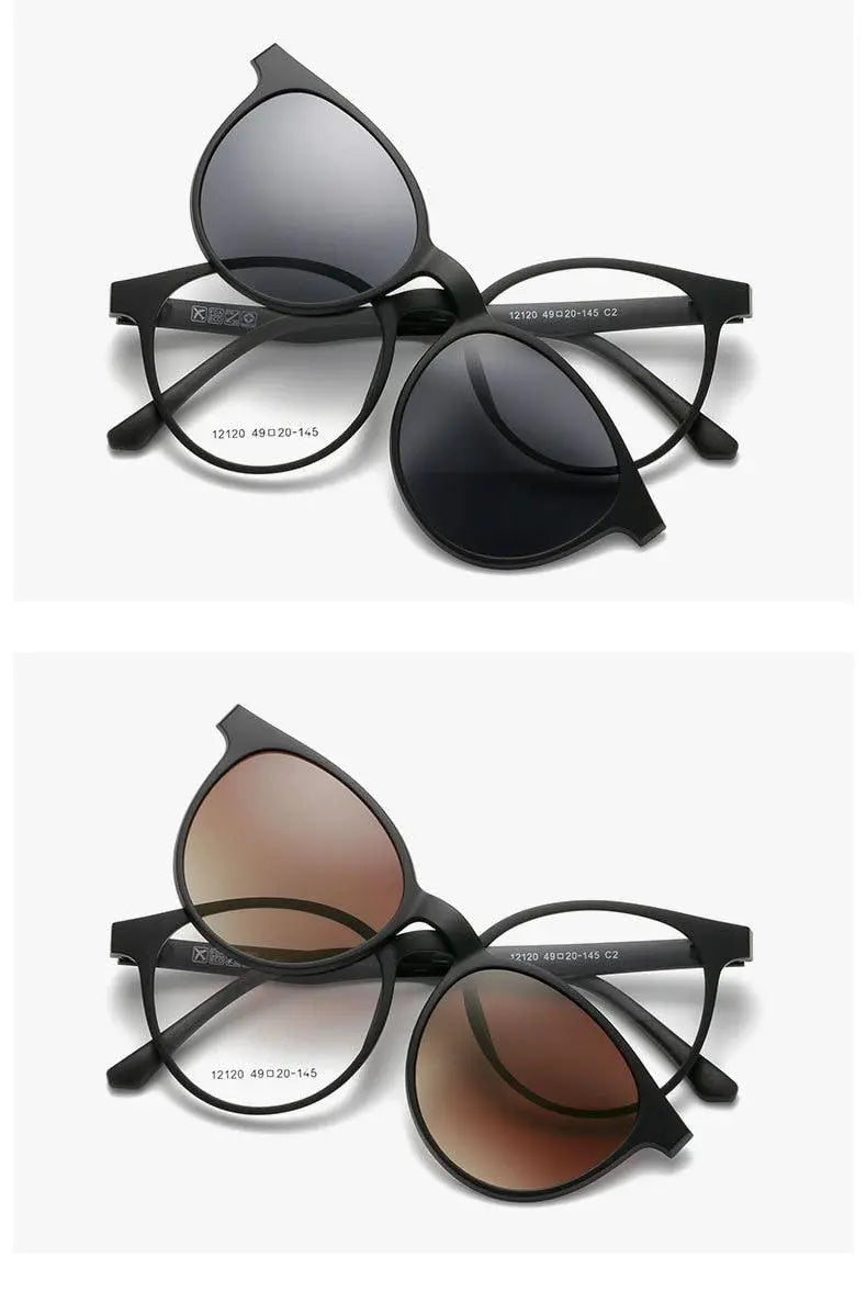 Unisex Full Rim Resin Clip-On Prescription Glasses 12120 — view 10 | Rx Spectacle