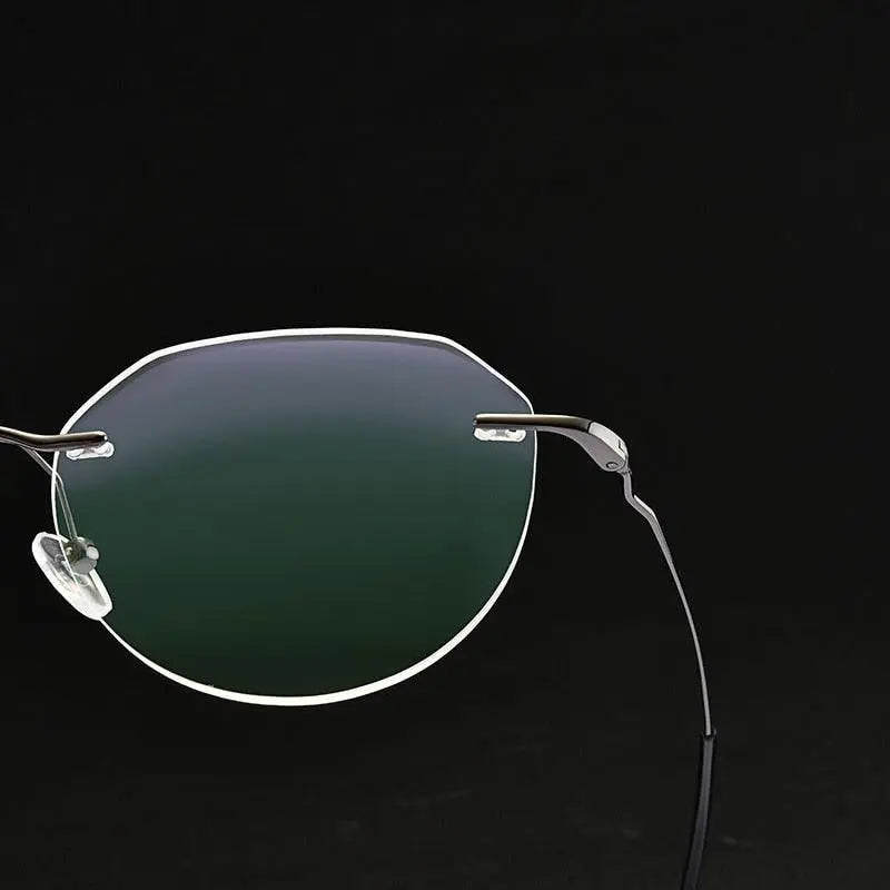 Men's Rimless Titanium Prescription Glasses S7052 — view 6 | Rx Spectacle