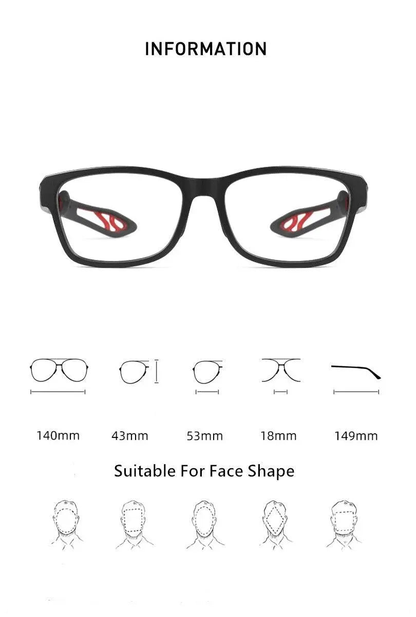 Unisex Full Rim TR90 Sports Glasses YD1927 — view 10 | Rx Spectacle