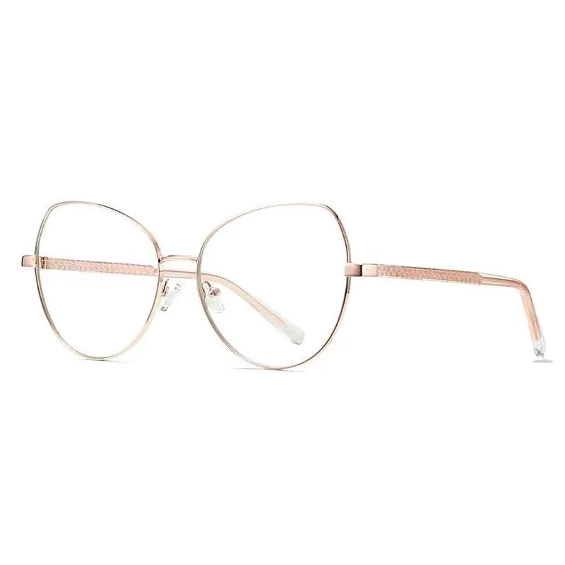 Women's Cat Eye Full Rim Alloy Prescription Glasses 3001 — view 7 | Rx Spectacle