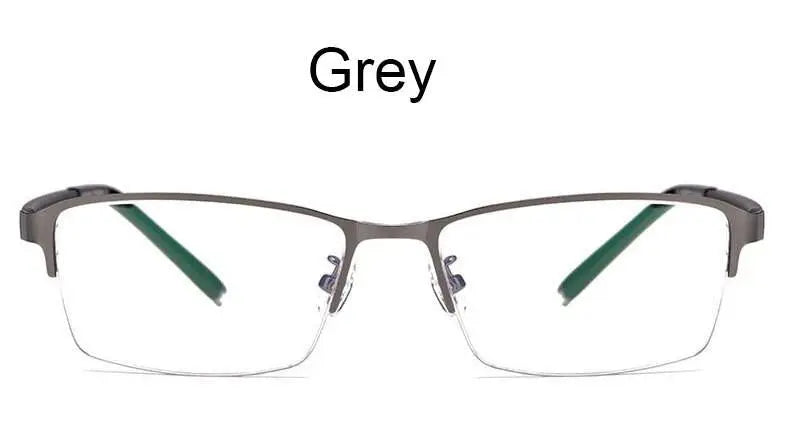 Men's Rectangular Semi-Rimless Alloy Prescription Glasses 3095 — view 15 | Rx Spectacle