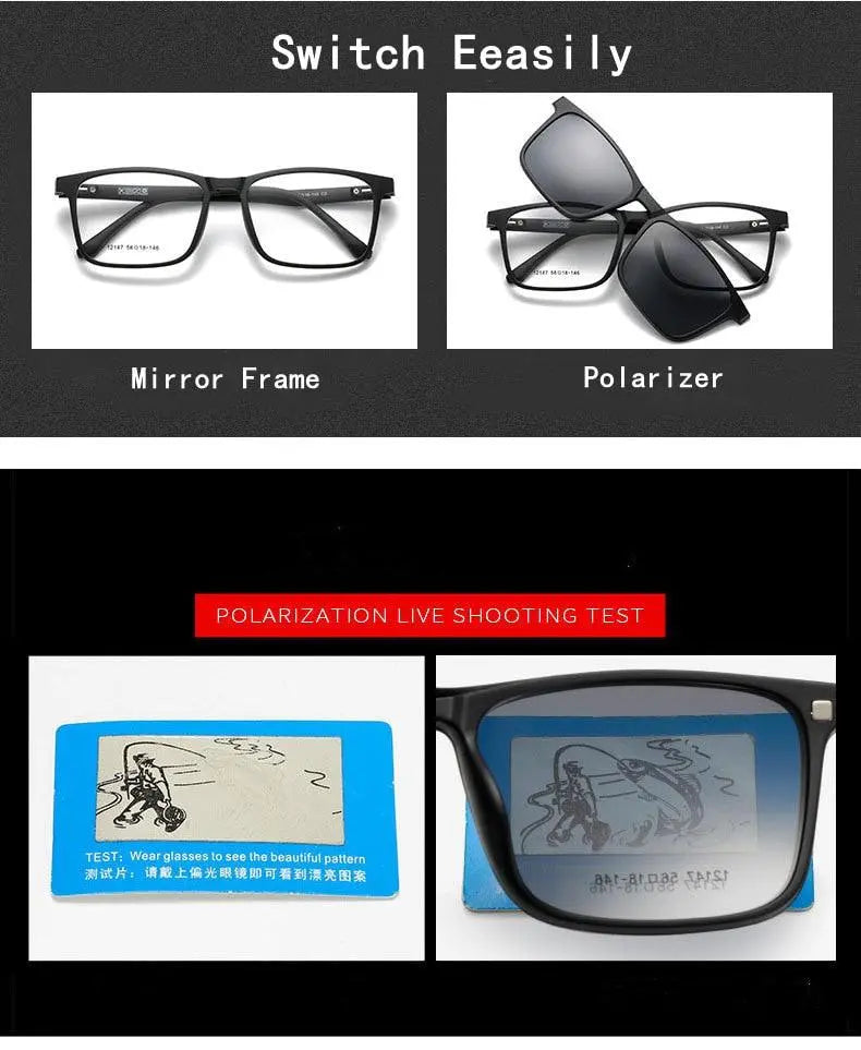 Unisex Full Rim Resin Clip-On Prescription Glasses 12147 — view 8 | Rx Spectacle