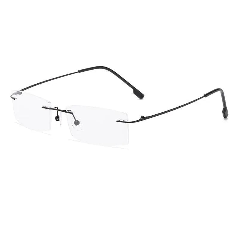 Unisex Rimless Titanium Prescription Glasses 522 — view 8 | Rx Spectacle