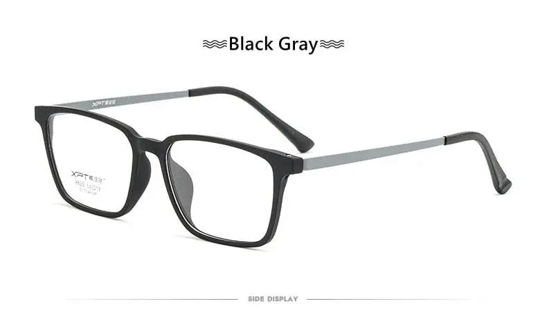 Men's Square Full Rim Titanium Prescription Glasses 9822 — view 15 | Rx Spectacle