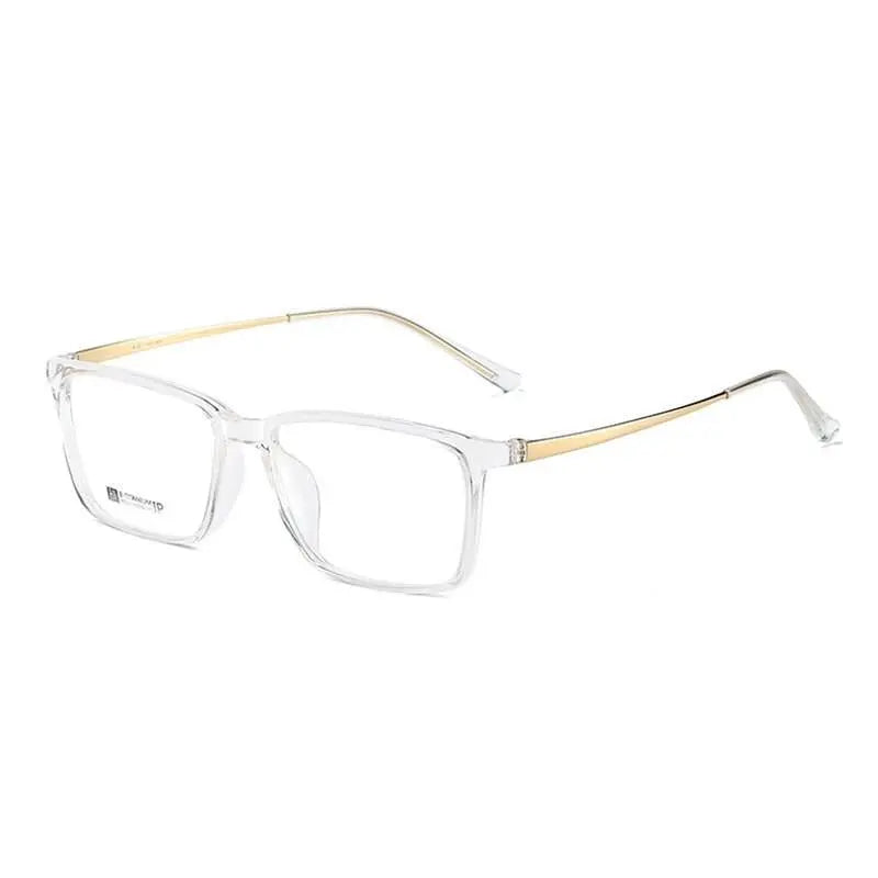 Men's Rectangular Full Rim Titanium Prescription Glasses 7036 — view 8 | Rx Spectacle