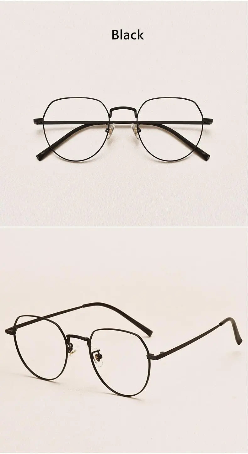 Unisex Round Full Rim Titanium Prescription Glasses 1901 — view 16 | Rx Spectacle