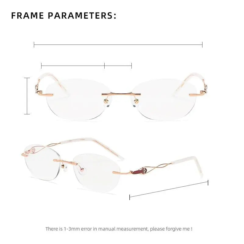 Women's Rimless Prescription Glasses 2378 — view 3 | Rx Spectacle