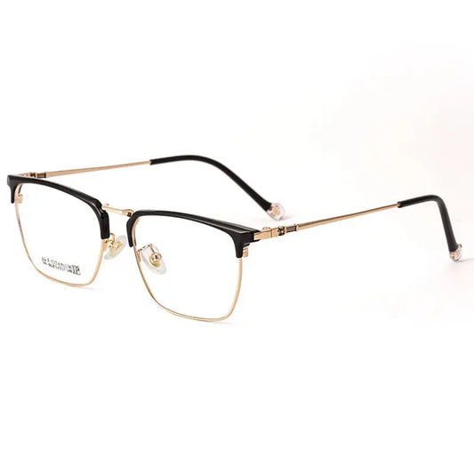 Unisex Square Full Rim Titanium Prescription Glasses 8628 — view 1 | Rx Spectacle