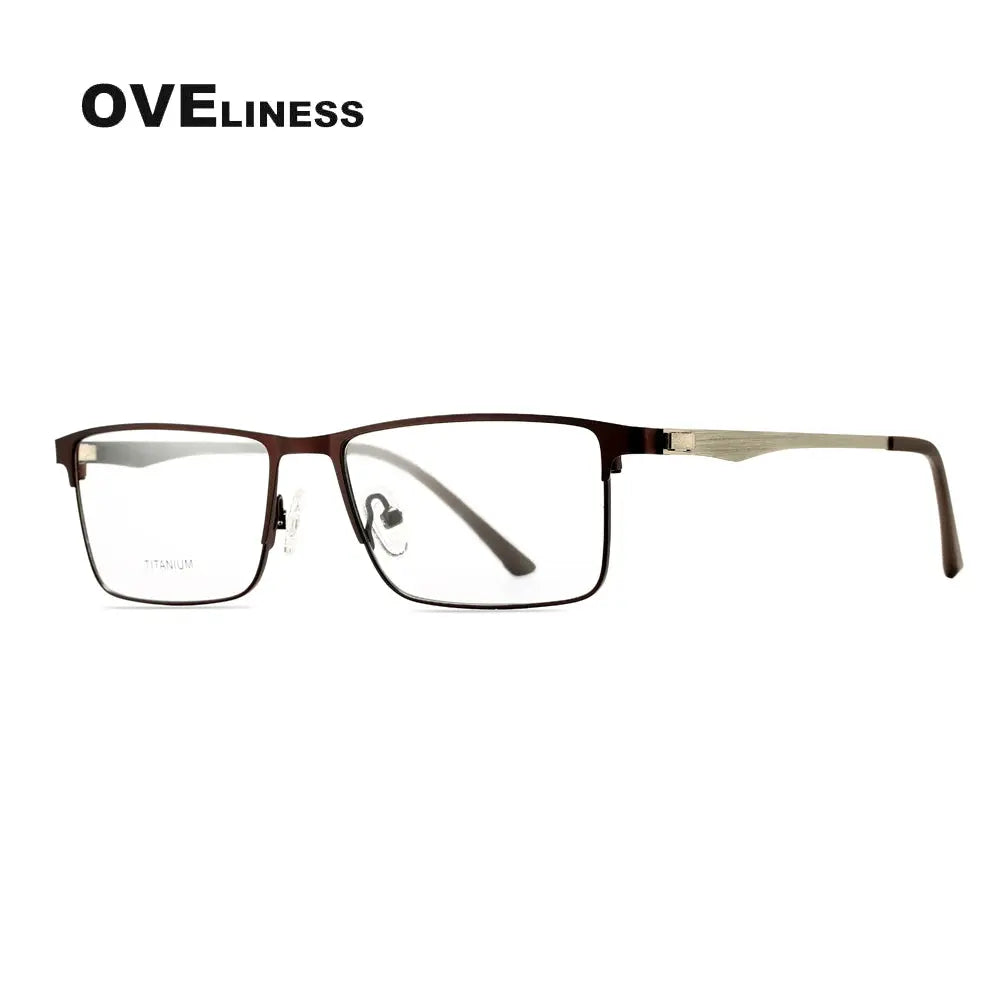 Unisex Square Full Rim Alloy Screwless Prescription Glasses 98684 — view 4 | Rx Spectacle