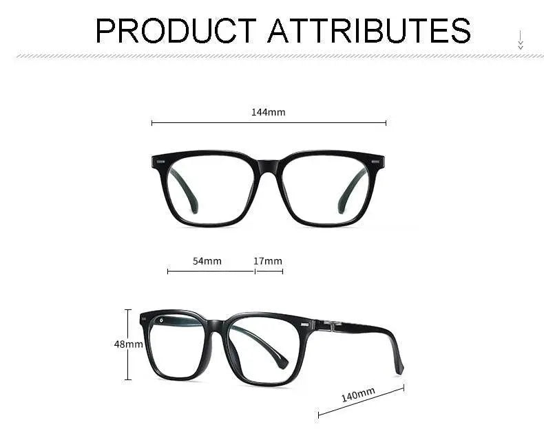 Unisex Square Full Rim TR90 Prescription Glasses 6914 — view 12 | Rx Spectacle
