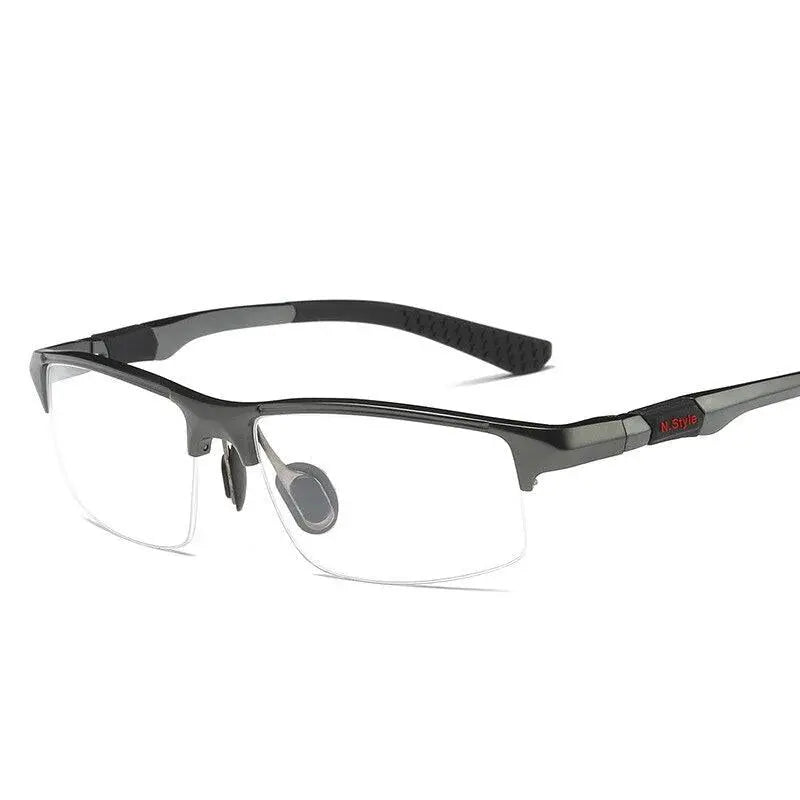 Men's Square Semi-Rimless Aluminum Sports Glasses Y3121 — view 6 | Rx Spectacle