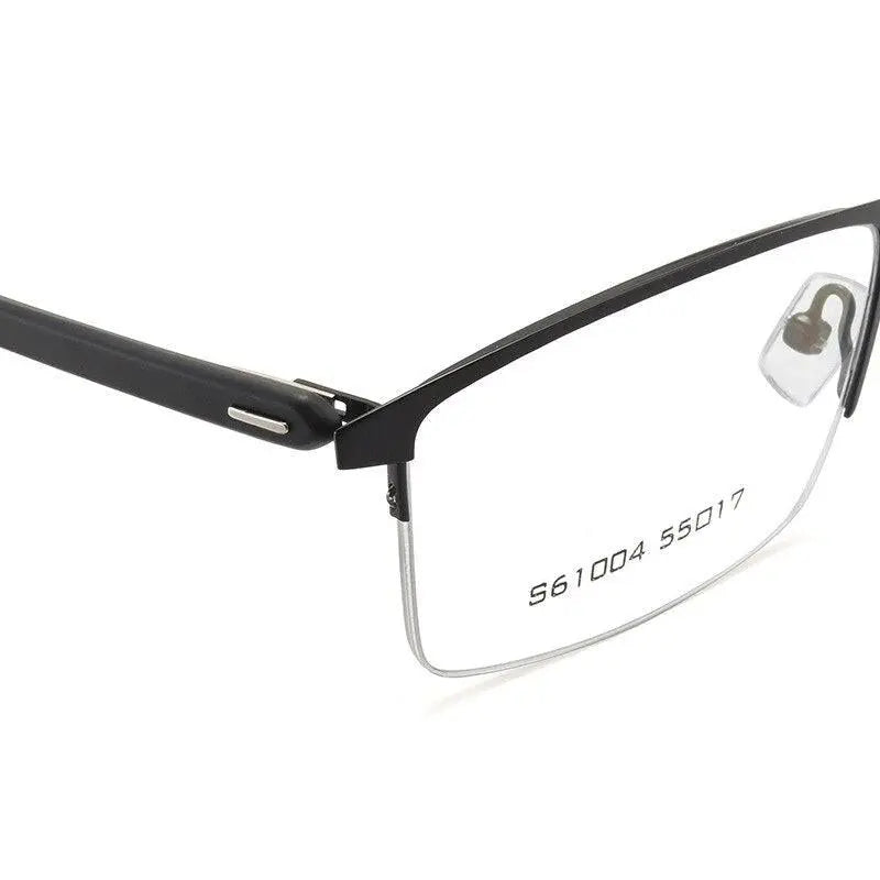Men's Half Rim Alloy Prescription Glasses S61004 — view 8 | Rx Spectacle