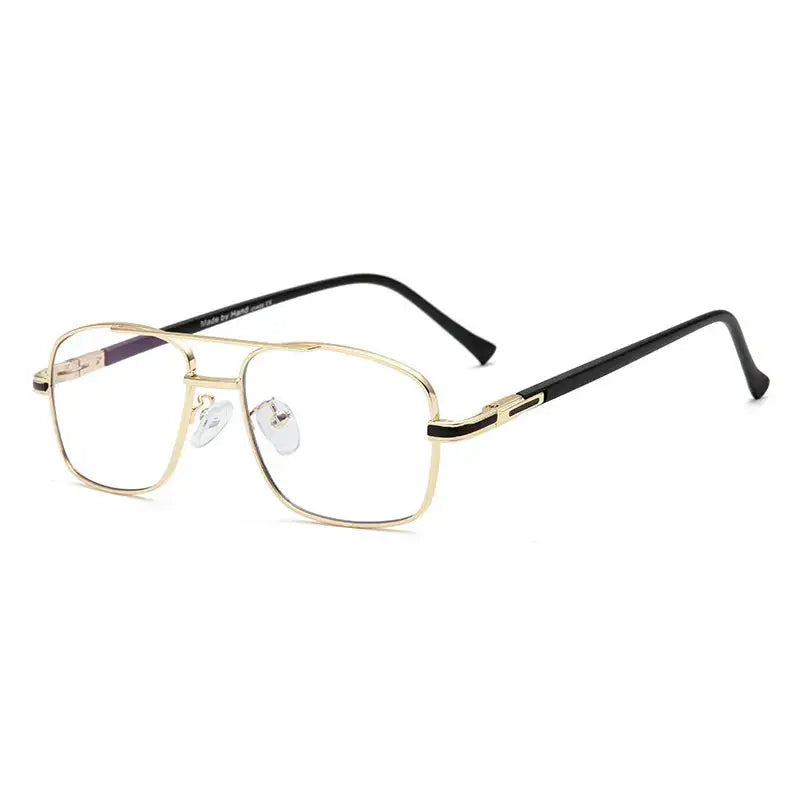 Women's Square Full Rim Alloy Double Bridge Prescription Glasses 202259 — view 7 | Rx Spectacle