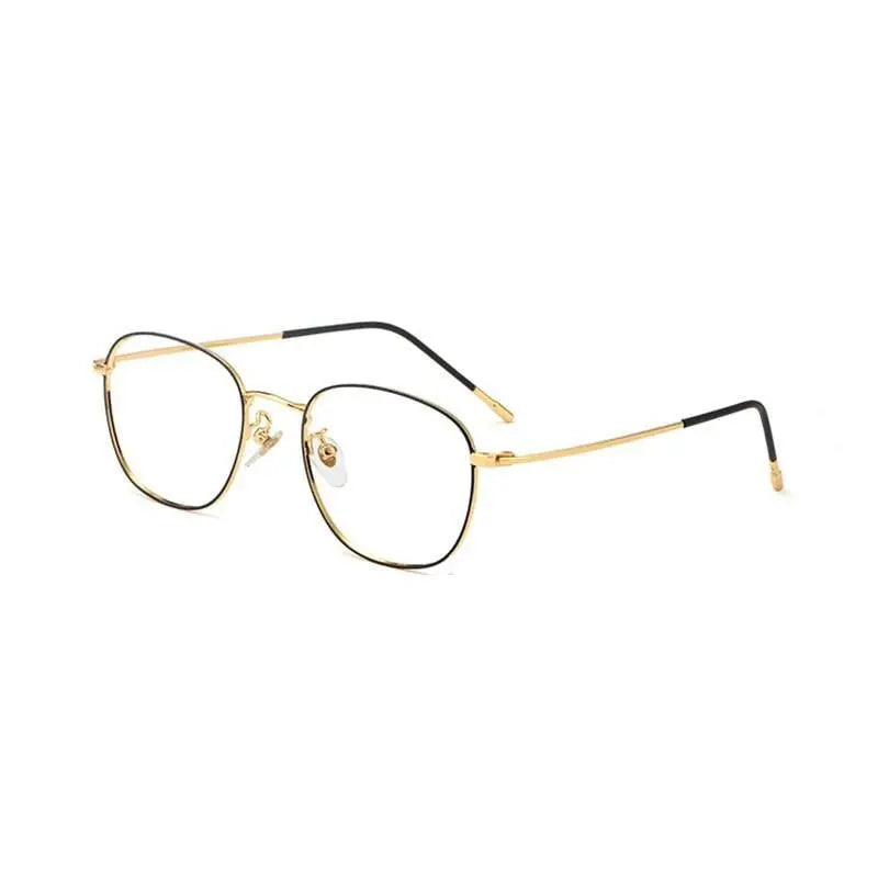 Unisex Round Full Rim Titanium Prescription Glasses 8822x — view 3 | Rx Spectacle