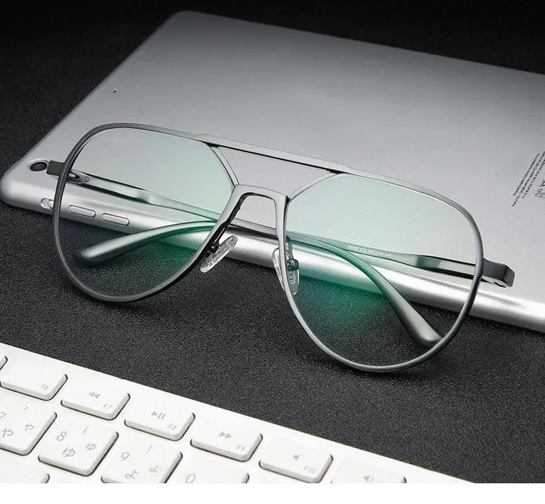 Unisex Square Full Rim Alloy Prescription Glasses 8685 — view 7 | Rx Spectacle