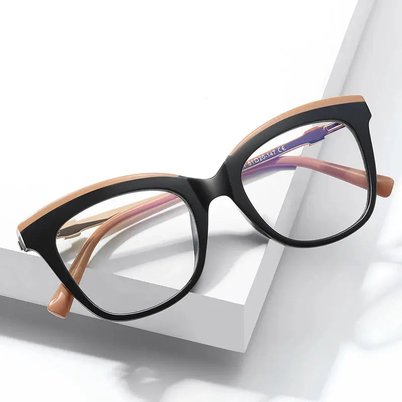 Women's Cat Eye Full Rim TR90 Prescription Glasses 72065 — view 1 | Rx Spectacle
