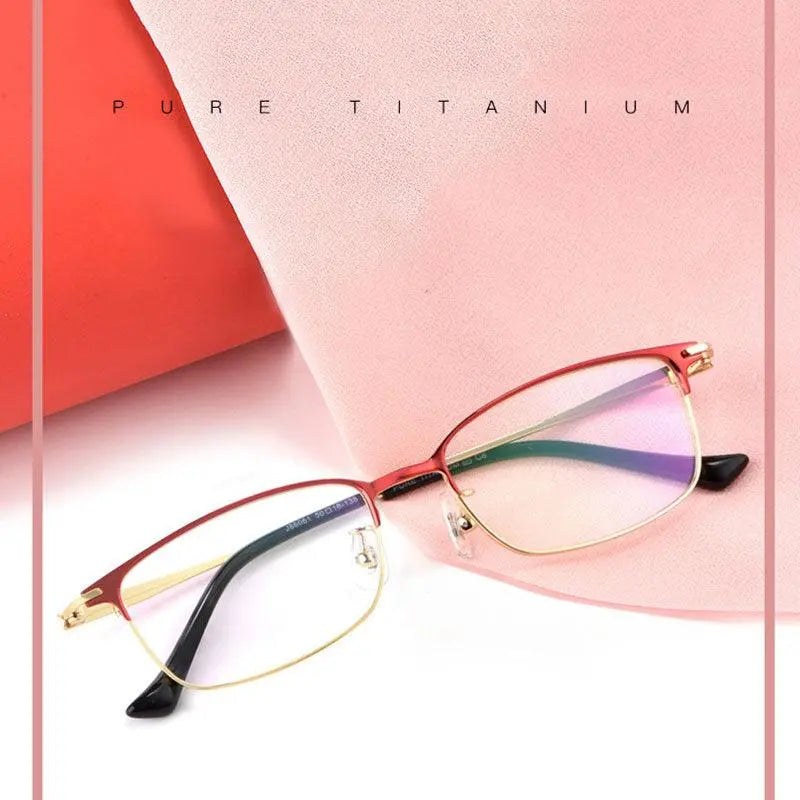 Women's Full Rim Titanium Prescription Glasses 86061 — view 1 | Rx Spectacle