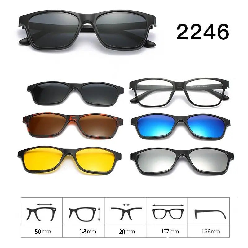 Unisex Full Rim Acetate Clip-On Prescription Glasses 1 — view 12 | Rx Spectacle