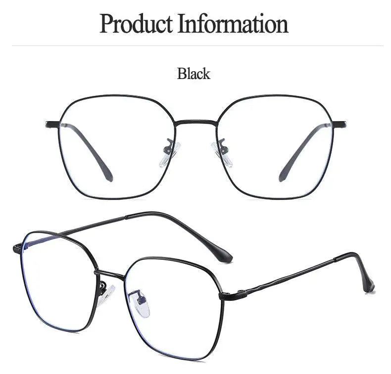 Unisex Polygon Full Rim Alloy Prescription Glasses Zy9037 — view 13 | Rx Spectacle